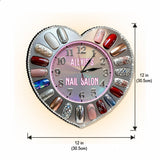 Nail Salon Decor - Personalized Nail Salon LED Light Wall Clock