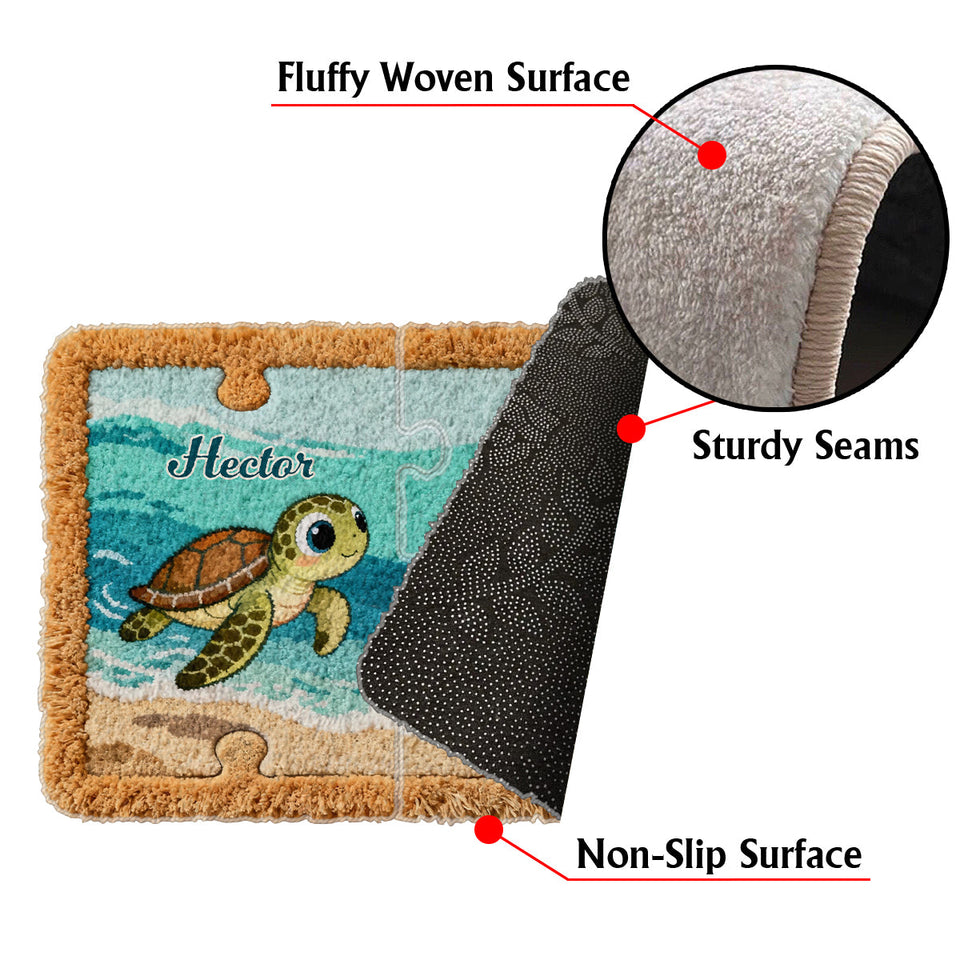 Perfect Gift For Couple - Personalized Turtle Non-Slip Tufted Rug