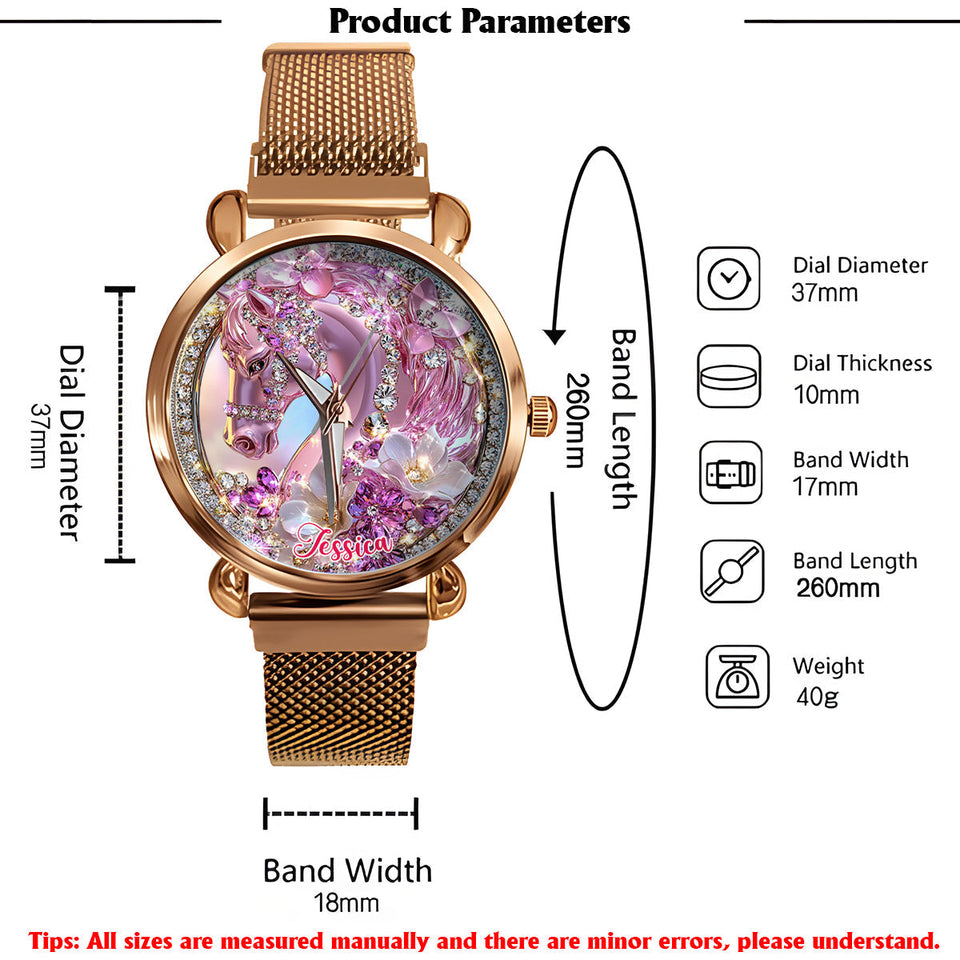 Horse Girl - Personalized Horse Women Hand Watch