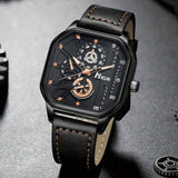 Quartz Watch Wallet Belt Gift Set
