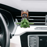 Any Photo Flying Airplane - Personalized Dog Shaped Car Visor Clip