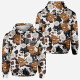Love Highland Cow - Personalized Highland Cow All Over Shirt