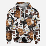 Love Highland Cow - Personalized Highland Cow All Over Shirt