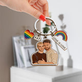 Love Wins - Personalized LGBT Support Premium Keychain With Charms