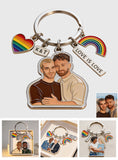 Love Wins - Personalized LGBT Support Premium Keychain With Charms