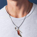 Custom From Any Photo - Personalized Basketball Shaped Metal Pendant Necklace
