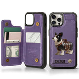 Cute Border Collie - Personalized Dog Wallet Phone Case