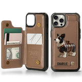 Cute Border Collie - Personalized Dog Wallet Phone Case