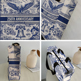 250th Anniversary - Personalized Independence Day/ 4th of July All-Over Print Canvas Tote Bag