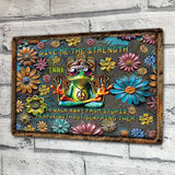 Give Me The Strength - Personalized Hippie Rectangle Metal Sign