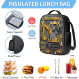 Littie Digger - Personalized Kid Backpack Lunch Bag Pencil Case Set