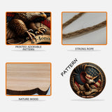 Pride & Honor - Personalized Bald Eagle Custom Shaped Wood Sign