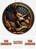 Pride & Honor - Personalized Bald Eagle Custom Shaped Wood Sign