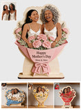 Mother’s Day Flower Bouquet Sign - Personalized Mother 2 Layered Big Freestanding