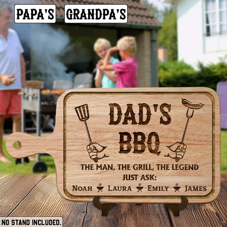 Dad's BBQ - Personalized Father Cutting Board
