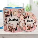 Makeup Artist - Personalized Makeup Accent Mug & Coaster
