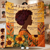 Black Queen - Personalized African American Blanket