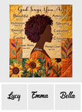 Black Queen - Personalized African American Blanket