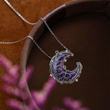Gift For Her, Valentine Gift, Love You To The Moon - Personalized Couple Custom Shaped Pendant Necklace