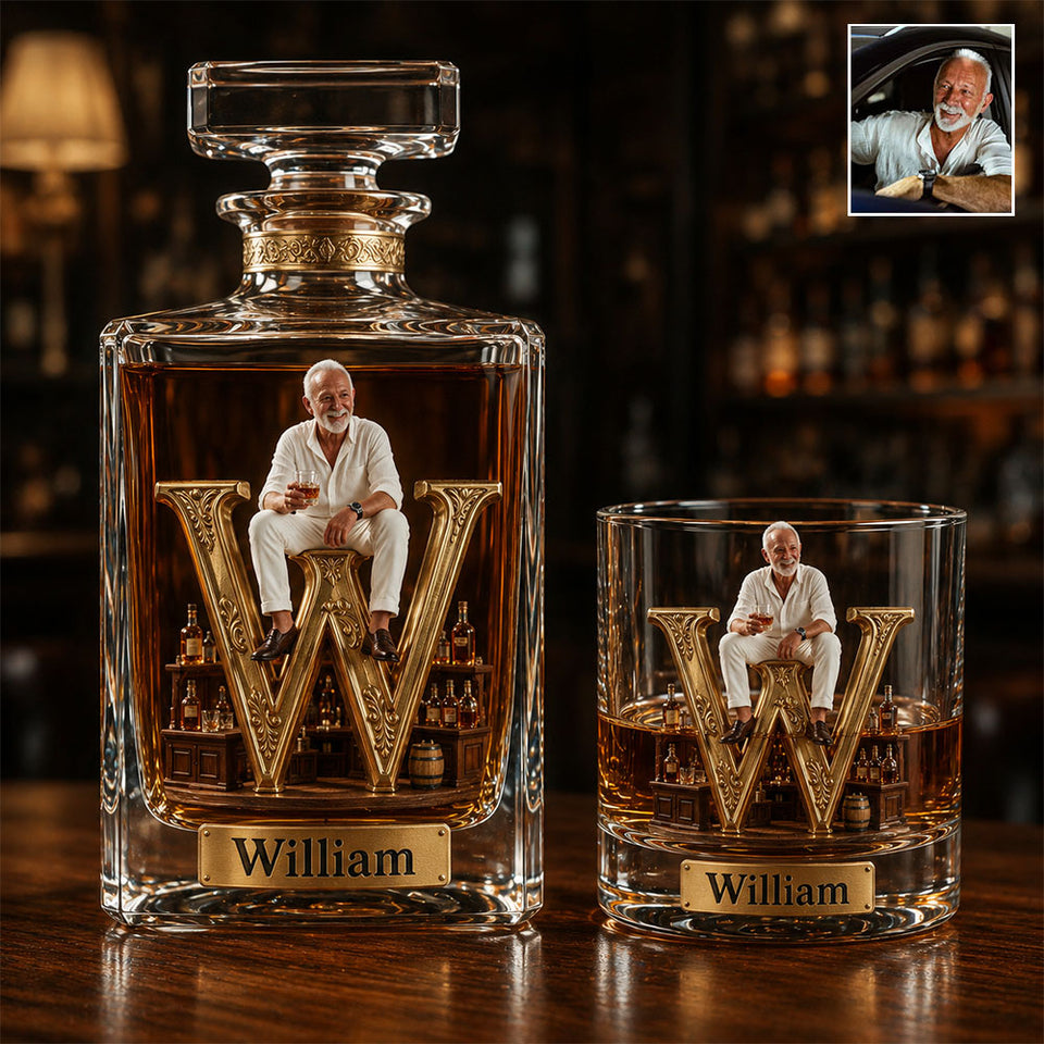 Alphabet Initial For Whiskey, Bourbon... Lovers - Personalized Whisky Whiskey Glass