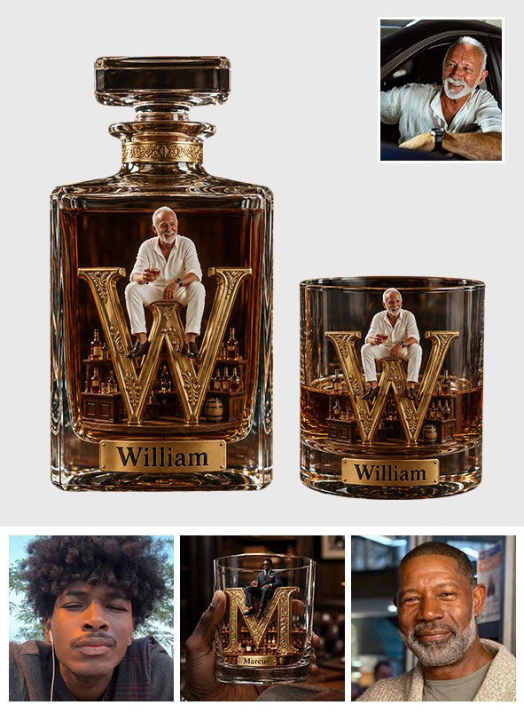 Alphabet Initial For Whiskey, Bourbon... Lovers - Personalized Whisky Whiskey Glass