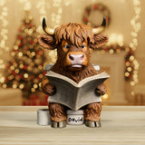Funny Bathroom Decor - Highland Cow Toilet Bucket - Personalized Highland Cow Custom Shaped Acrylic Plaque