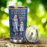 Sparkling Blue Puzzle - Personalized Autism Awareness Tumbler