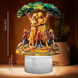 To Us You're The World - Personalized Father Shaped Plaque Light Base