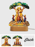 To Us You're The World - Personalized Father Shaped Plaque Light Base