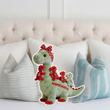 Mamasaurus Gift For Mom Grandma - Personalized Mother Faux Fur Shaped Pillow