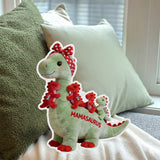 Mamasaurus Gift For Mom Grandma - Personalized Mother Faux Fur Shaped Pillow