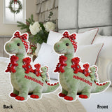 Mamasaurus Gift For Mom Grandma - Personalized Mother Faux Fur Shaped Pillow
