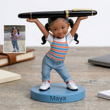 Cute Pen/ Bluetooth Earphone Holder Desk Accessories for Parents - Personalized Kid Premium 3D Figurine