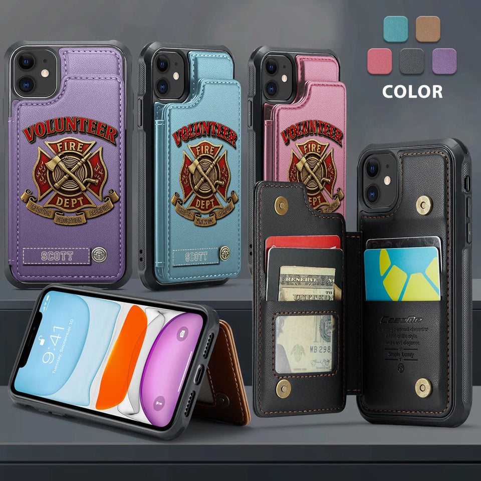 Proud Firefighter - Personalized Firefighter Wallet Phone Case