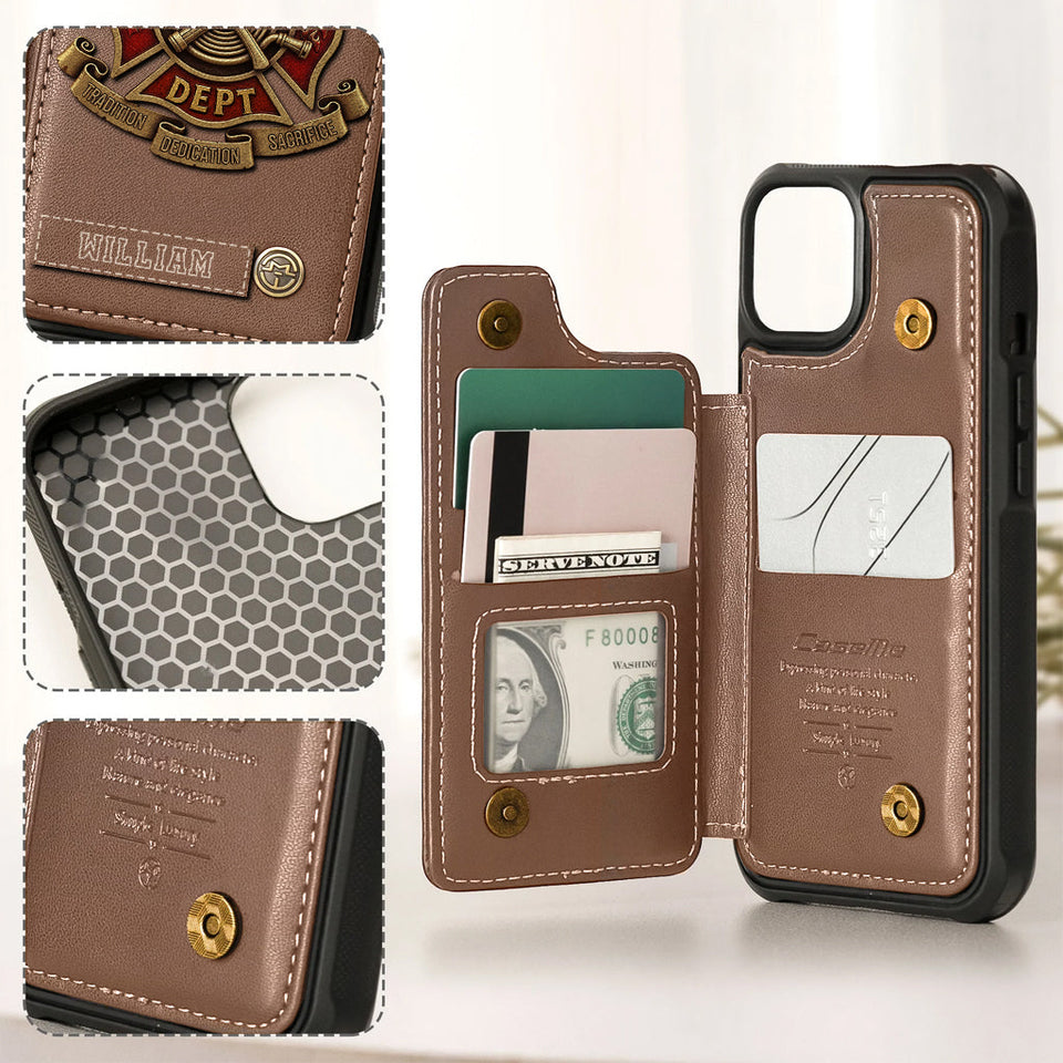 Proud Firefighter - Personalized Firefighter Wallet Phone Case