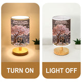 Mother And Daughter Love - Personalized Mother Table Lamp With Wood Base