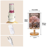 Mother And Daughter Love - Personalized Mother Table Lamp With Wood Base