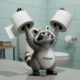 Funny Raccoon Bathroom Deccor - Personalized Raccoon Custom Shaped Acrylic Plaque