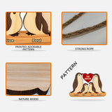 Love My Family - Personalized Family Custom Shaped Wood Sign