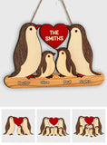 Love My Family - Personalized Family Custom Shaped Wood Sign