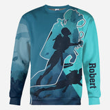 Love Scuba Diving - Personalized Scuba Diving All Over Shirt