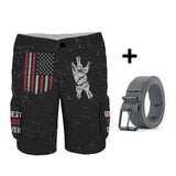 Best Dad Ever - Personalized Father Cargo Shorts With Belt