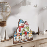 Merry Christmas - Personalized Family Custom Shaped Wood Plaque