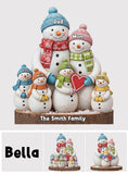 Merry Christmas - Personalized Family Custom Shaped Wood Plaque