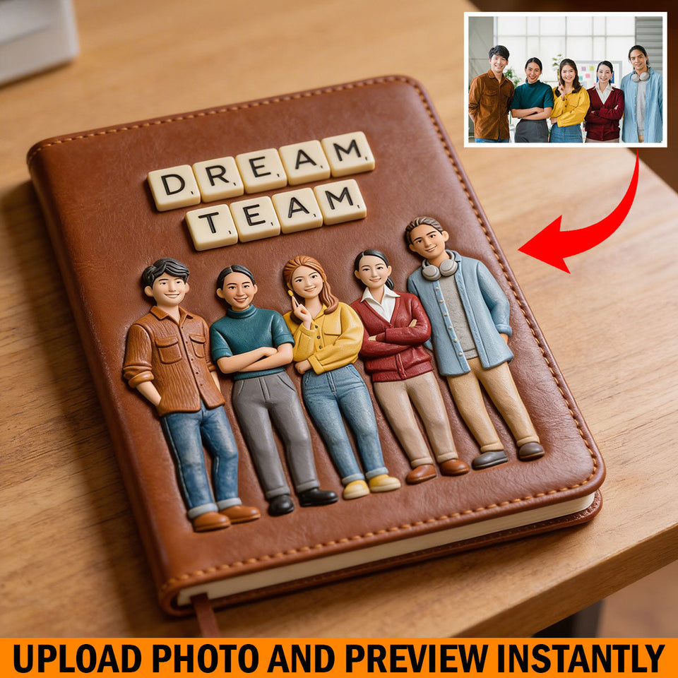 Dream Team - Personalized Colleague Leather Journal