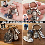 Custom Job Keychain - Personalized Police Officer Keychain With Charms