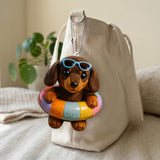 Any Photo Summer Vibes - Personalized Dog Tumbler With Plush Charm