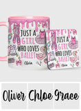 Just A Girl Who Loves Ballet - Personalized Ballet Accent Mug