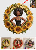 Custom Any Photo Birth Flower - Personalized Self Love Custom Shaped Wood Sign