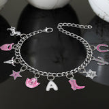 Gift For Cowgirls - Personalized Cowgirl Bracelet With Charms